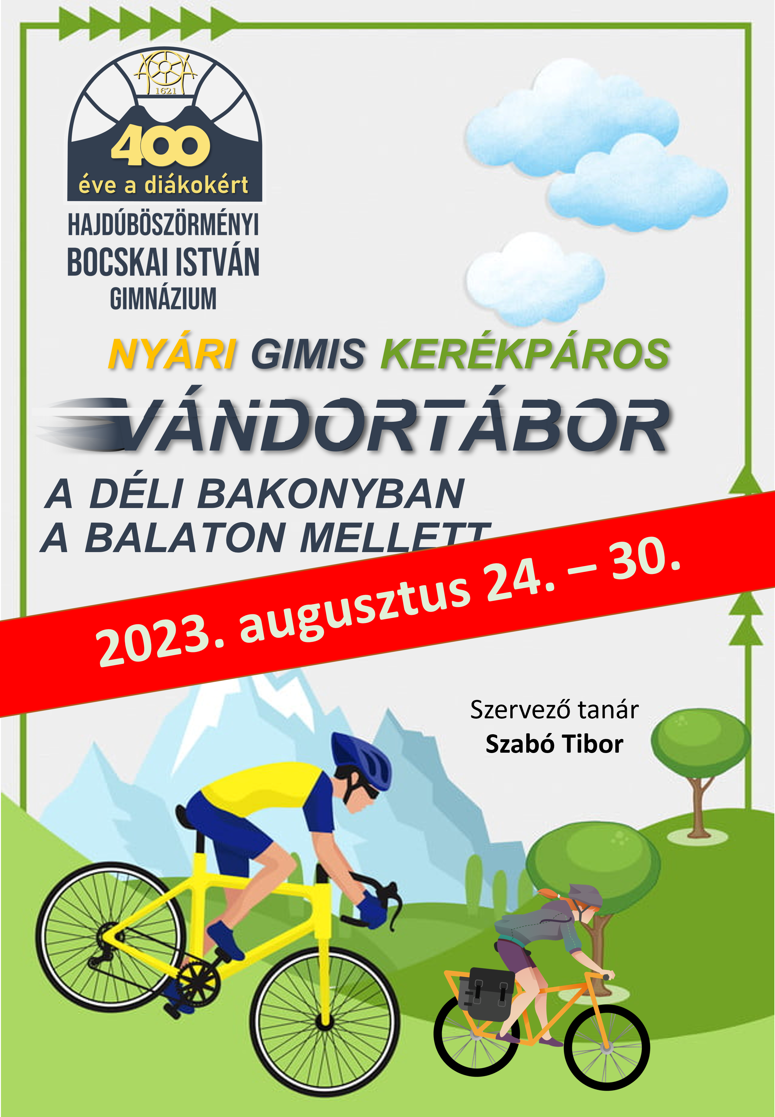 A Kerékpáros tábor plakátja